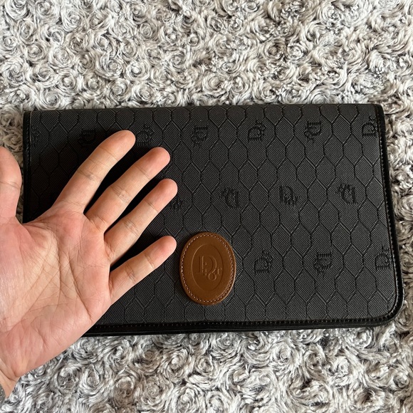 CHRISTIAN DIOR Vintage Monogram Crossbody Purse Signature Shoulder Bag Clutch CD - Picture 10 of 15